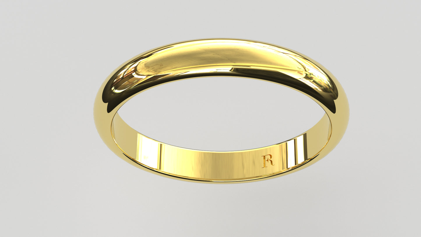 Wedding ring 3.00 mm, 14 Karat Gold