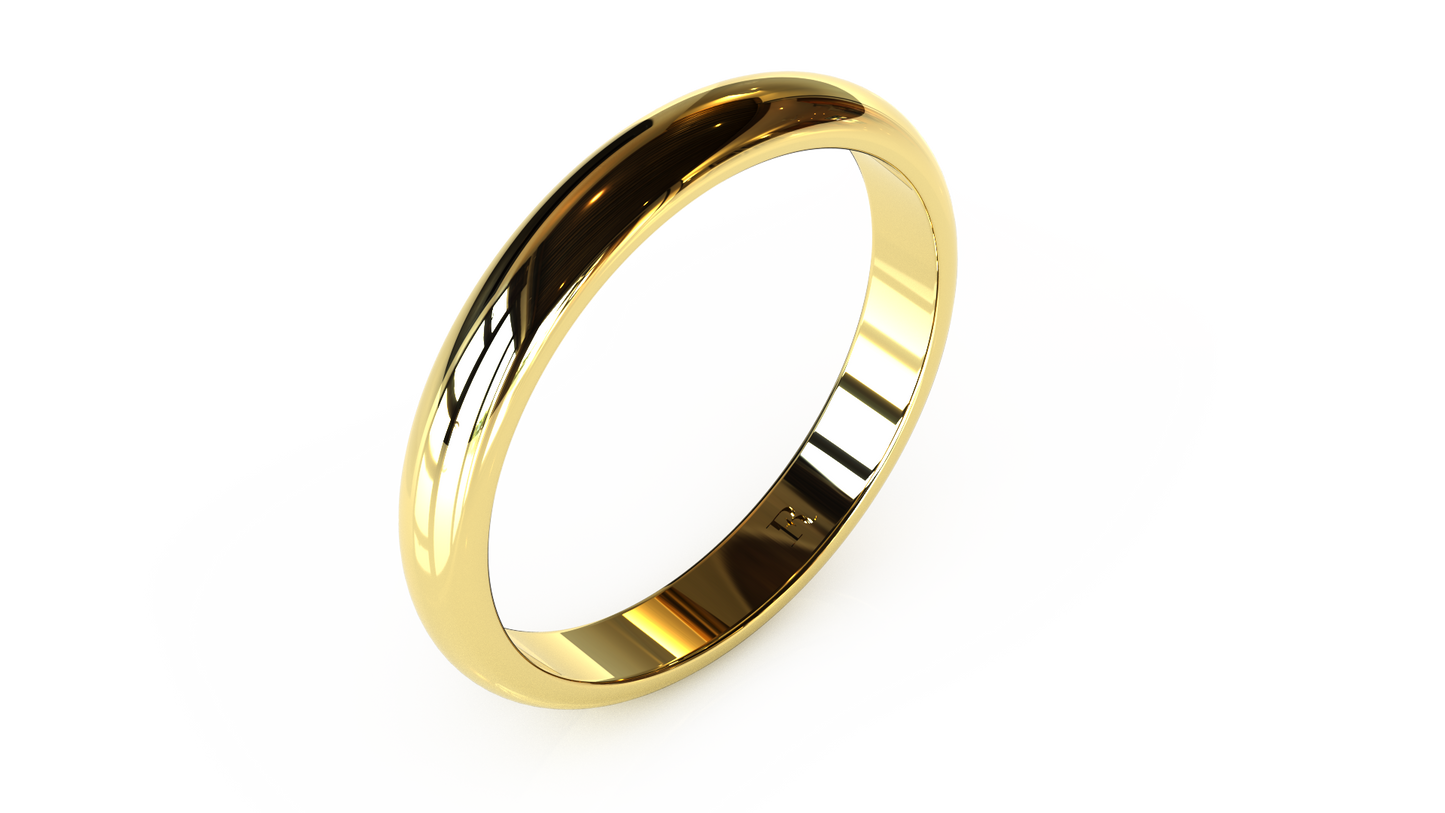 Wedding ring 3.00 mm, 14 Karat Gold