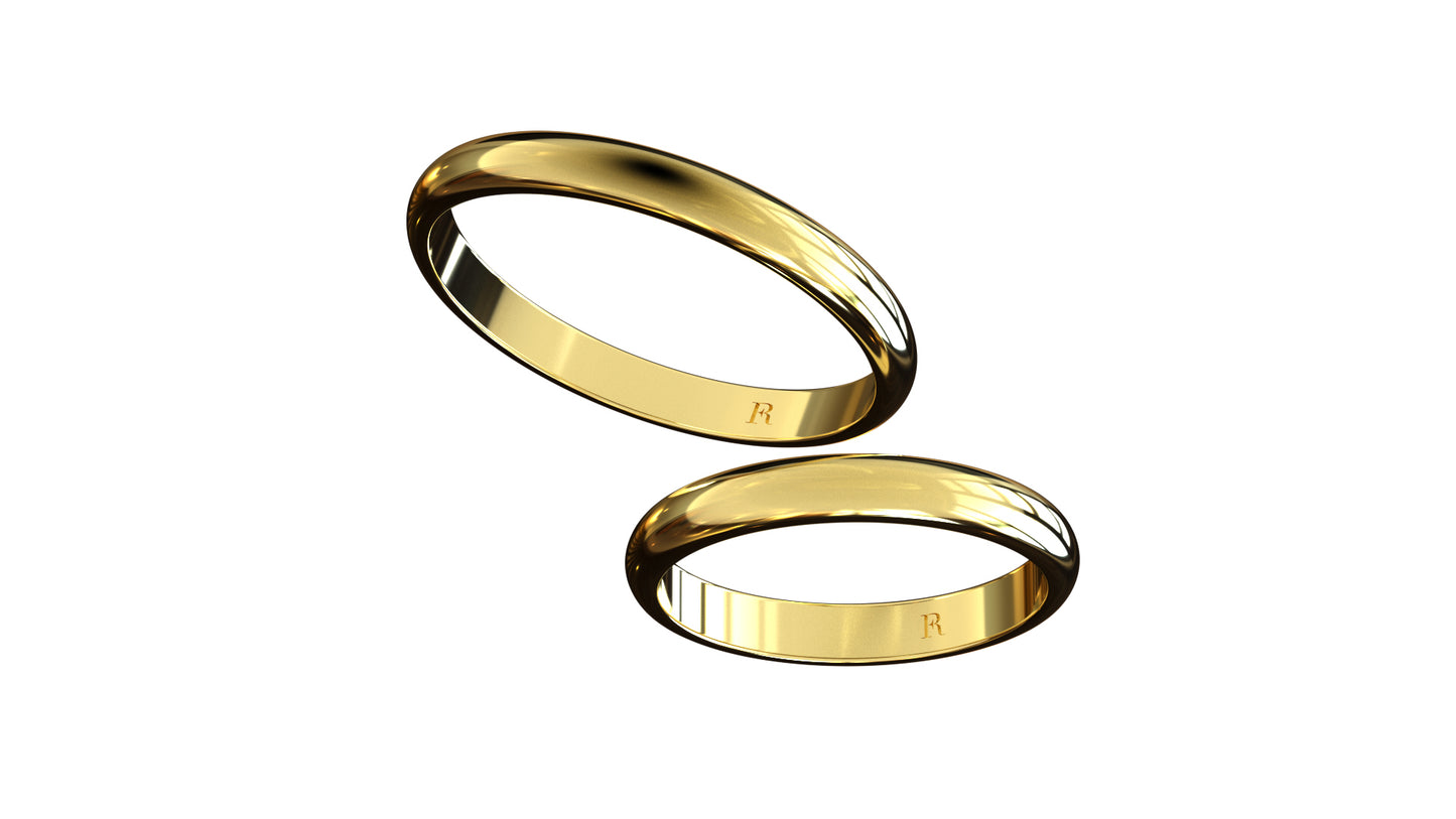 Wedding ring 3.00 mm, 14 Karat Gold