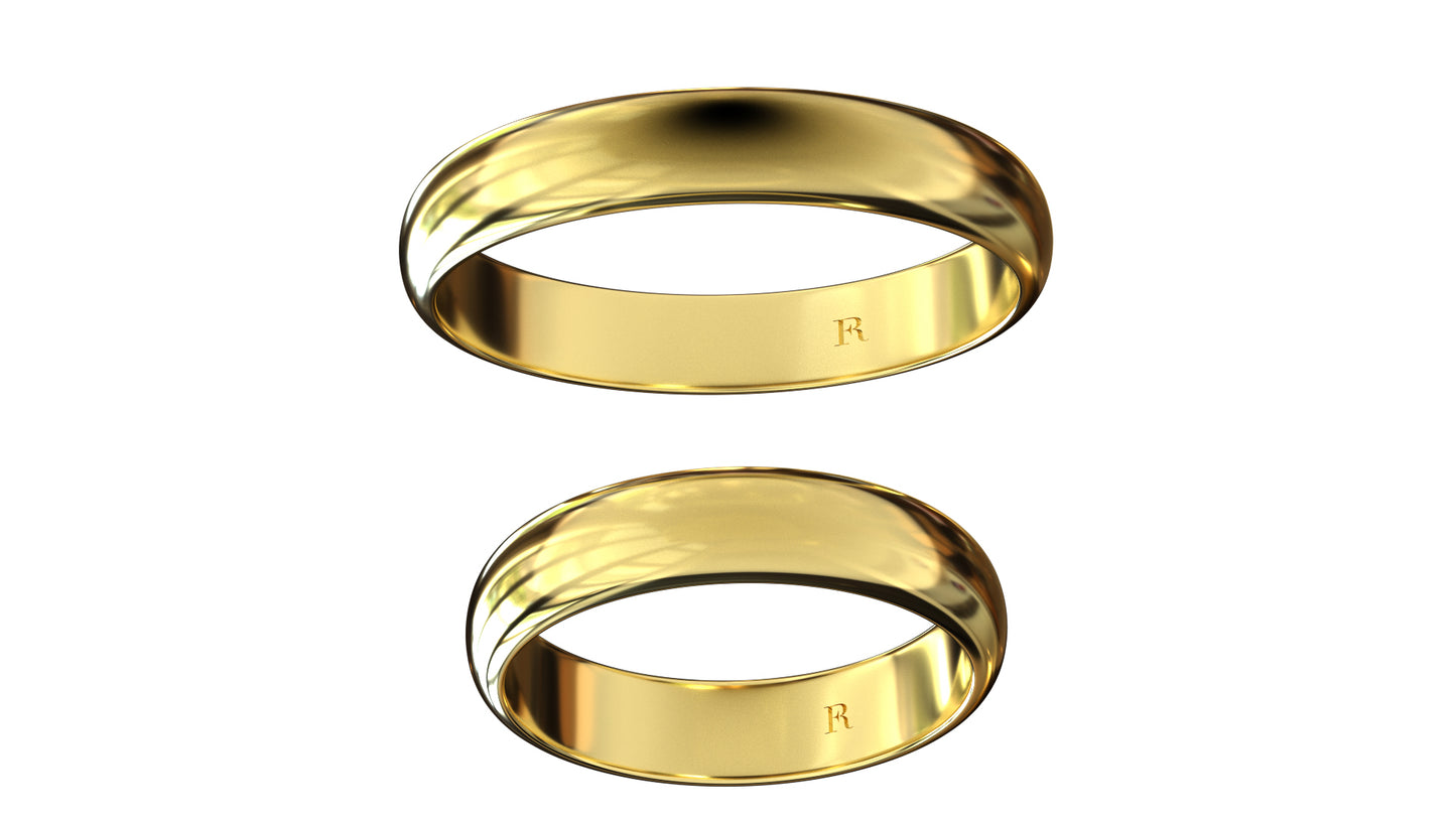 Wedding ring 4.50 mm, 14 Karat Gold