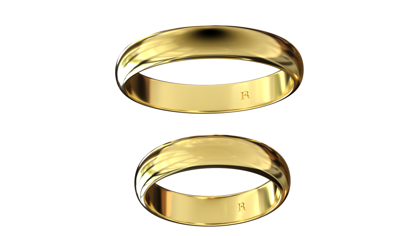 Wedding ring 4.50 mm, 14 Karat Gold