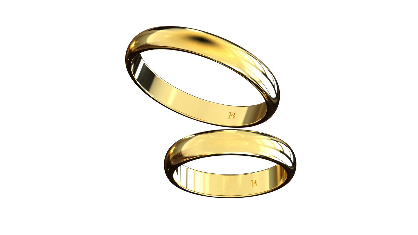 Wedding ring 4.00 mm, 14 Karat Gold