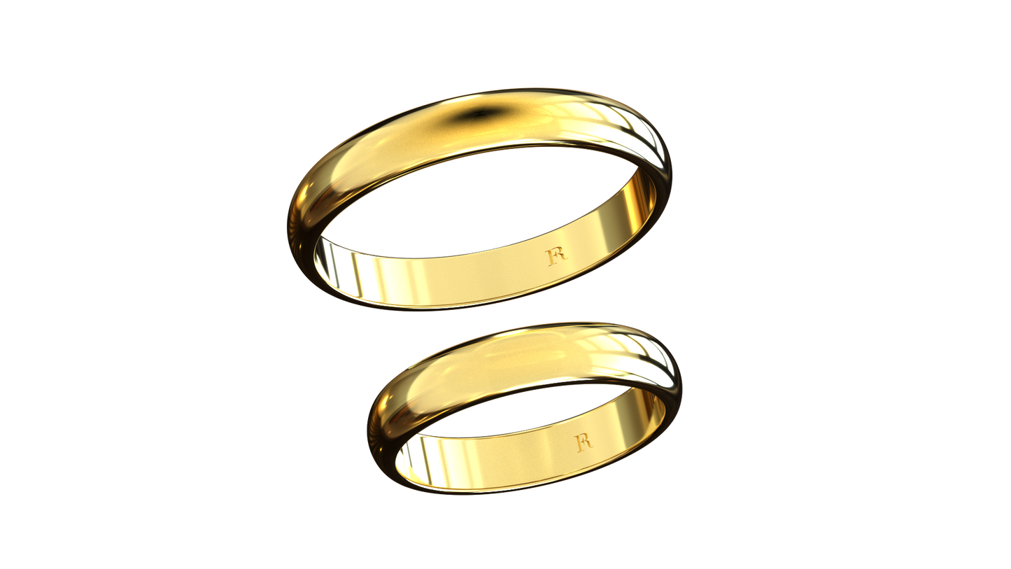 Wedding ring 4.00 mm, 14 Karat Gold