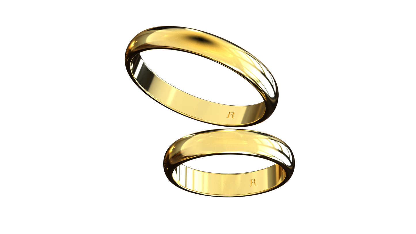 Wedding ring 4.00 mm, 14 Karat Gold