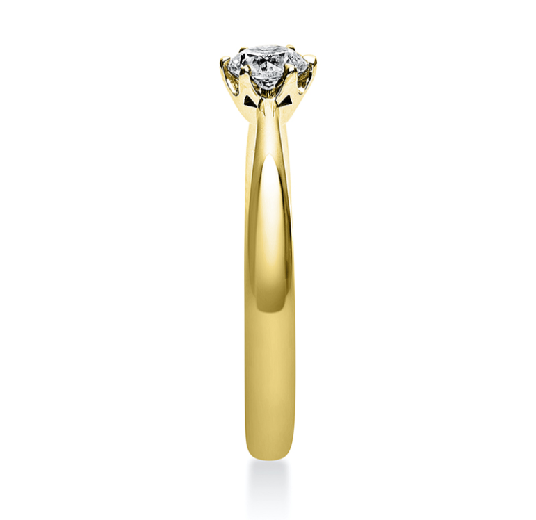 18 Karat Solitaire 6 prongs, 0.30 ct, Natural Diamond