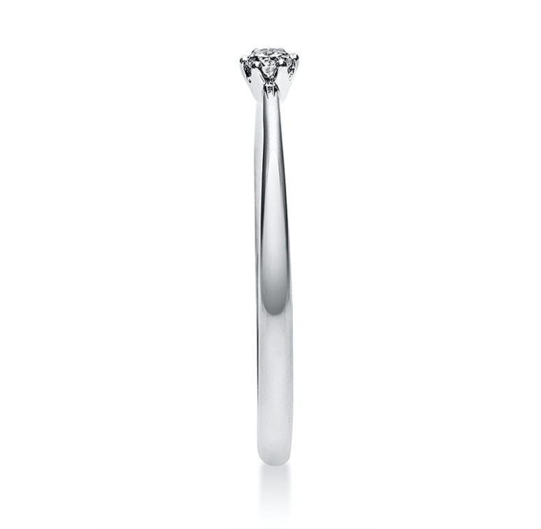 18 Karat Solitaire 6 prongs, 0.05 ct, Natural Diamond